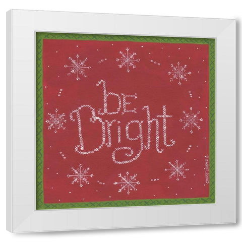 Be Bright White Modern Wood Framed Art Print by Shamp, Cindy