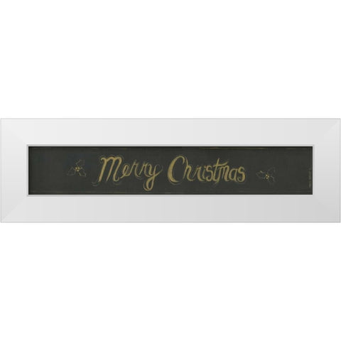Merry Christmas White Modern Wood Framed Art Print by Shamp, Cindy