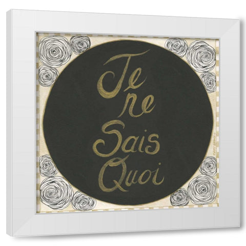 Je Ne Sais Quoi White Modern Wood Framed Art Print by Shamp, Cindy