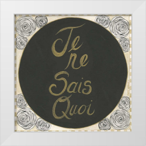 Je Ne Sais Quoi White Modern Wood Framed Art Print by Shamp, Cindy