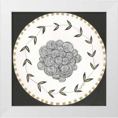 Roses White Modern Wood Framed Art Print by Shamp, Cindy