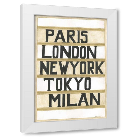 Cities White Modern Wood Framed Art Print by Shamp, Cindy