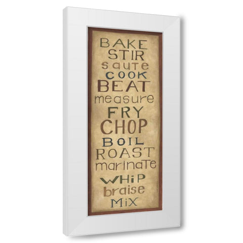 Kitchen Words White Modern Wood Framed Art Print by Shamp, Cindy