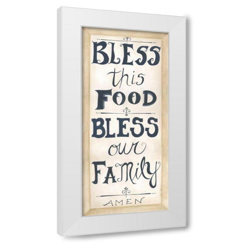 Bless White Modern Wood Framed Art Print by Shamp, Cindy