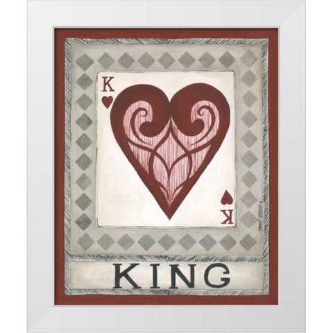 King White Modern Wood Framed Art Print by Shamp, Cindy