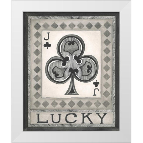 Lucky Jack White Modern Wood Framed Art Print by Shamp, Cindy