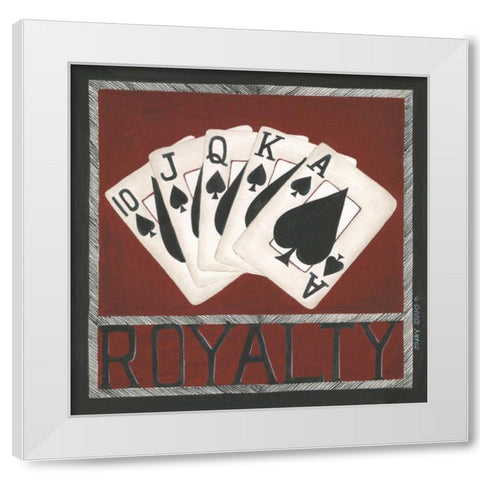 Royal Flush White Modern Wood Framed Art Print by Shamp, Cindy