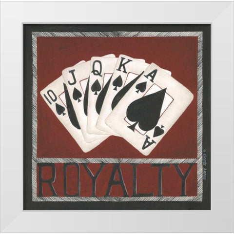 Royal Flush White Modern Wood Framed Art Print by Shamp, Cindy