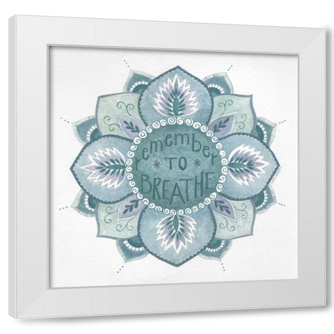Breathe White Modern Wood Framed Art Print by Shamp, Cindy