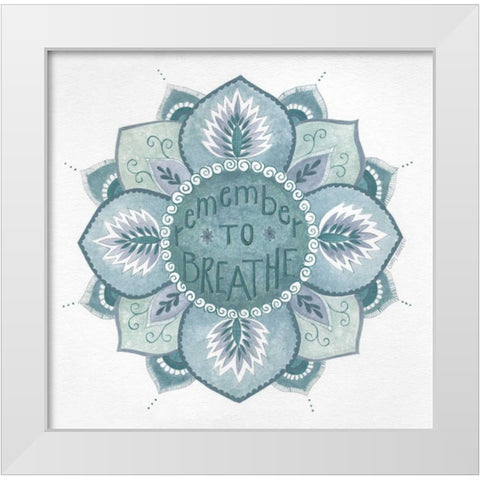 Breathe White Modern Wood Framed Art Print by Shamp, Cindy