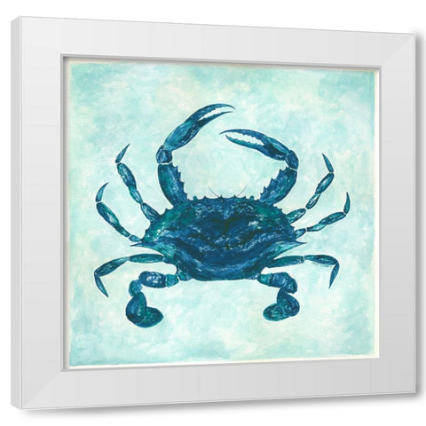 Crab White Modern Wood Framed Art Print by Shamp, Cindy