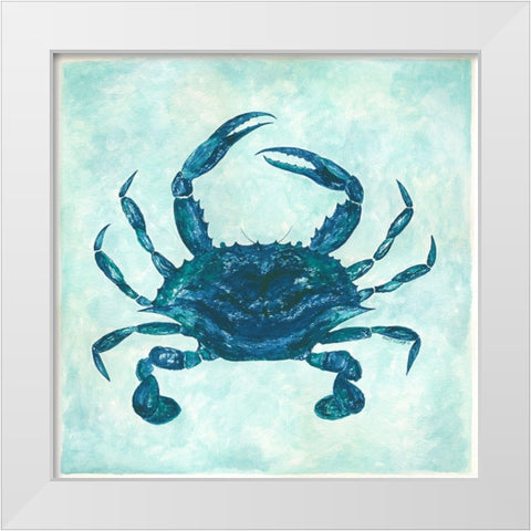 Crab White Modern Wood Framed Art Print by Shamp, Cindy