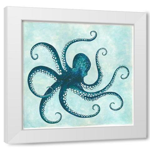 Octopus II White Modern Wood Framed Art Print by Shamp, Cindy