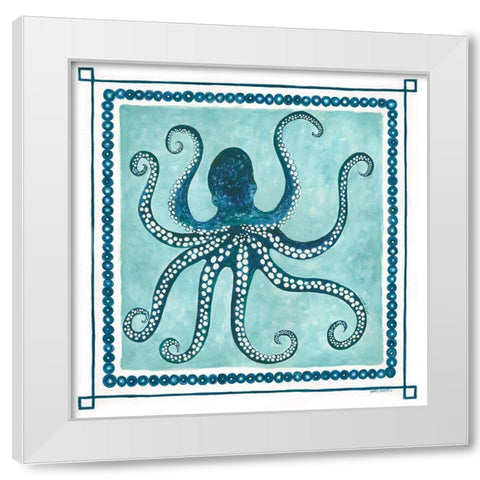 Octopus I Frame White Modern Wood Framed Art Print by Shamp, Cindy