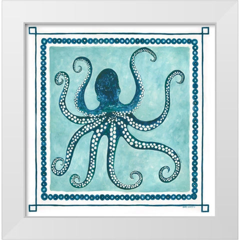 Octopus I Frame White Modern Wood Framed Art Print by Shamp, Cindy