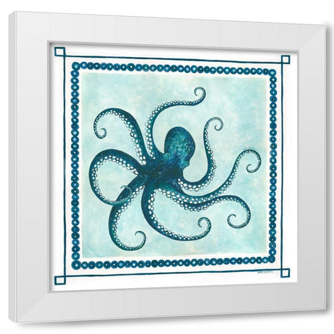Octopus II Frame White Modern Wood Framed Art Print by Shamp, Cindy