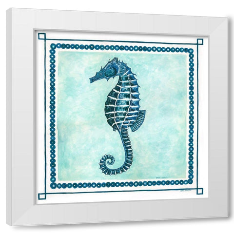 Seahorse Frame II White Modern Wood Framed Art Print by Shamp, Cindy