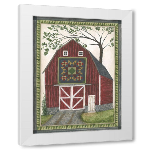 Barn Square White Modern Wood Framed Art Print by Shamp, Cindy