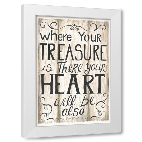 Treasure White Modern Wood Framed Art Print by Shamp, Cindy