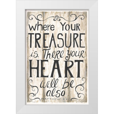 Treasure White Modern Wood Framed Art Print by Shamp, Cindy