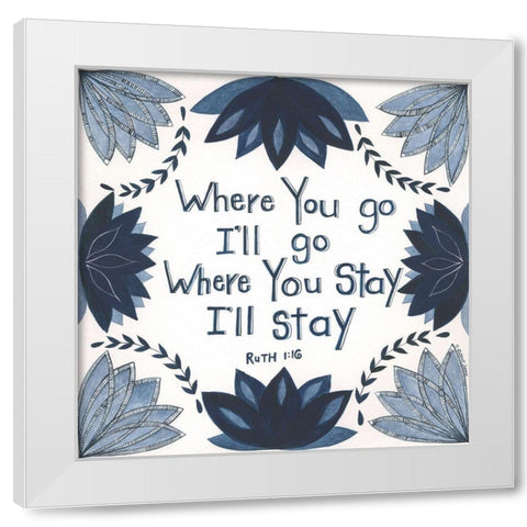 Where You Go White Modern Wood Framed Art Print by Shamp, Cindy