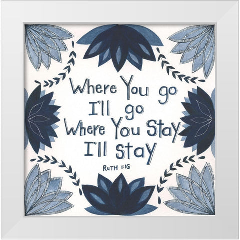 Where You Go White Modern Wood Framed Art Print by Shamp, Cindy