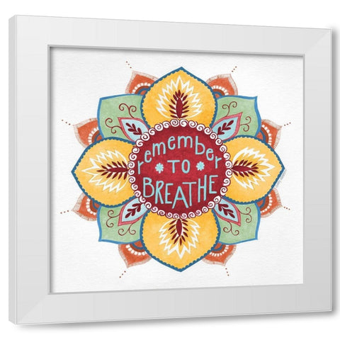Breathe White Modern Wood Framed Art Print by Shamp, Cindy
