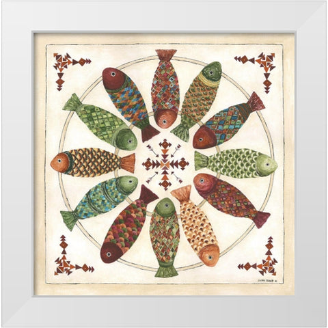 Wild Fish White Modern Wood Framed Art Print by Shamp, Cindy