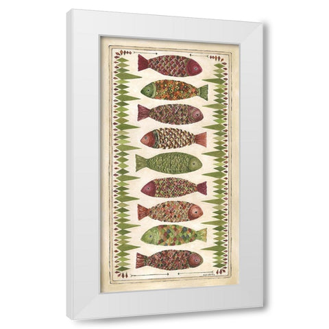 Wild Fish II White Modern Wood Framed Art Print by Shamp, Cindy