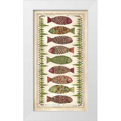 Wild Fish II White Modern Wood Framed Art Print by Shamp, Cindy