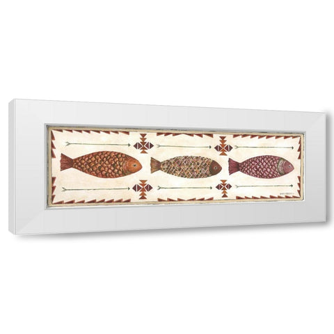 Wild Fish III White Modern Wood Framed Art Print by Shamp, Cindy