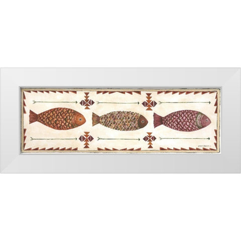 Wild Fish III White Modern Wood Framed Art Print by Shamp, Cindy