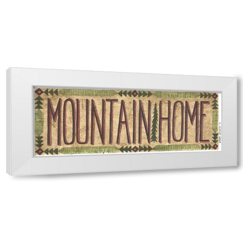 Mountain Home White Modern Wood Framed Art Print by Shamp, Cindy