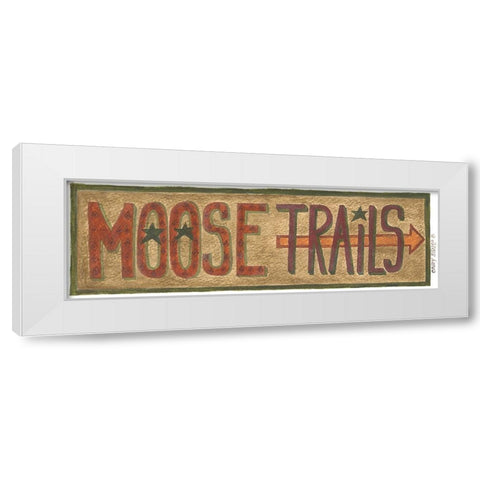 Moose Trails White Modern Wood Framed Art Print by Shamp, Cindy