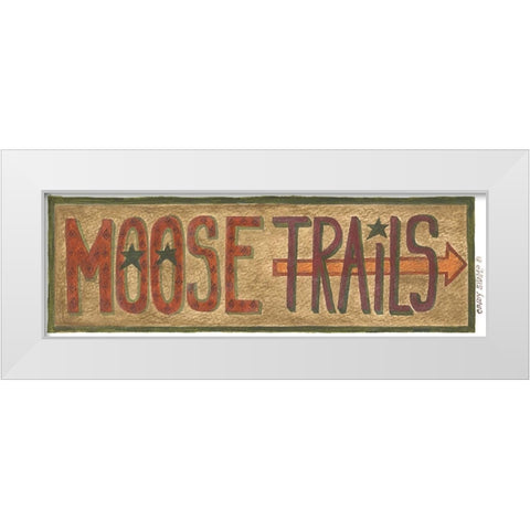 Moose Trails White Modern Wood Framed Art Print by Shamp, Cindy
