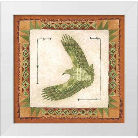 Lodge Eagle White Modern Wood Framed Art Print by Shamp, Cindy