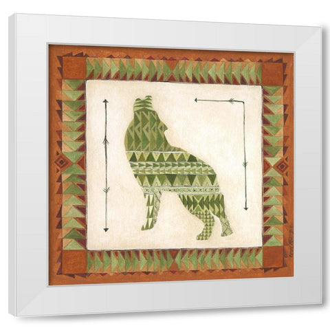 Lodge Coyote White Modern Wood Framed Art Print by Shamp, Cindy