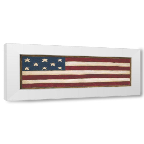 Skinny Flag White Modern Wood Framed Art Print by Shamp, Cindy