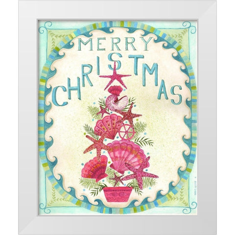 Merry Coastal Christmas White Modern Wood Framed Art Print by Shamp, Cindy