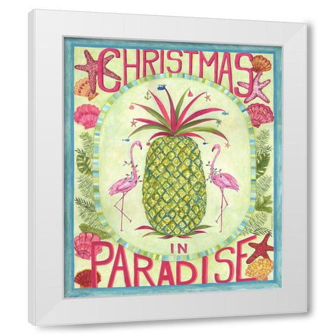 Christmas in Paradise White Modern Wood Framed Art Print by Shamp, Cindy