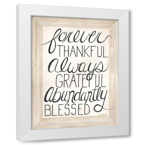 Abundantly Blessed White Modern Wood Framed Art Print by Shamp, Cindy