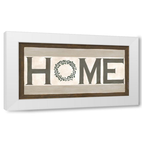 Home White Modern Wood Framed Art Print by Shamp, Cindy