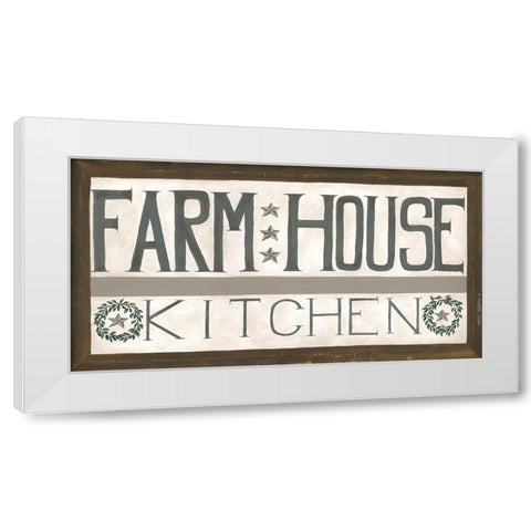 Farm House Kitchen White Modern Wood Framed Art Print by Shamp, Cindy