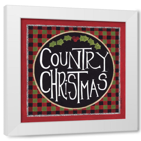 Country Christmas White Modern Wood Framed Art Print by Shamp, Cindy