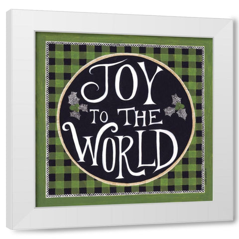 Joy to the World White Modern Wood Framed Art Print by Shamp, Cindy