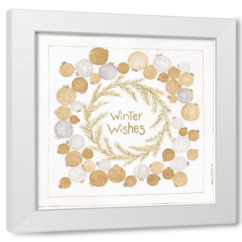 Winter Wishes White Modern Wood Framed Art Print by Shamp, Cindy