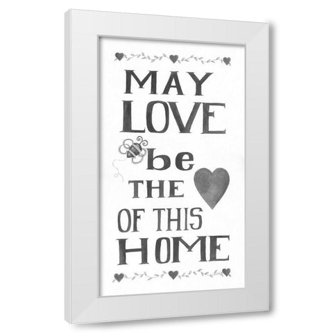 May Love White Modern Wood Framed Art Print by Shamp, Cindy