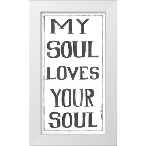 My Soul White Modern Wood Framed Art Print by Shamp, Cindy