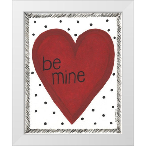 Be Mine White Modern Wood Framed Art Print by Shamp, Cindy
