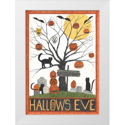 Hallows Eve White Modern Wood Framed Art Print by Shamp, Cindy